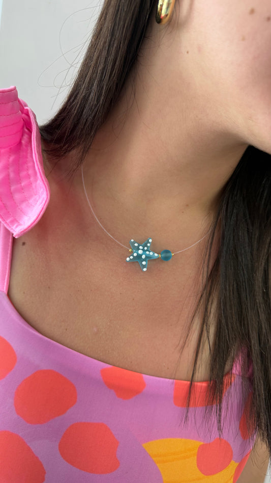 Illusion Necklace Star Blue