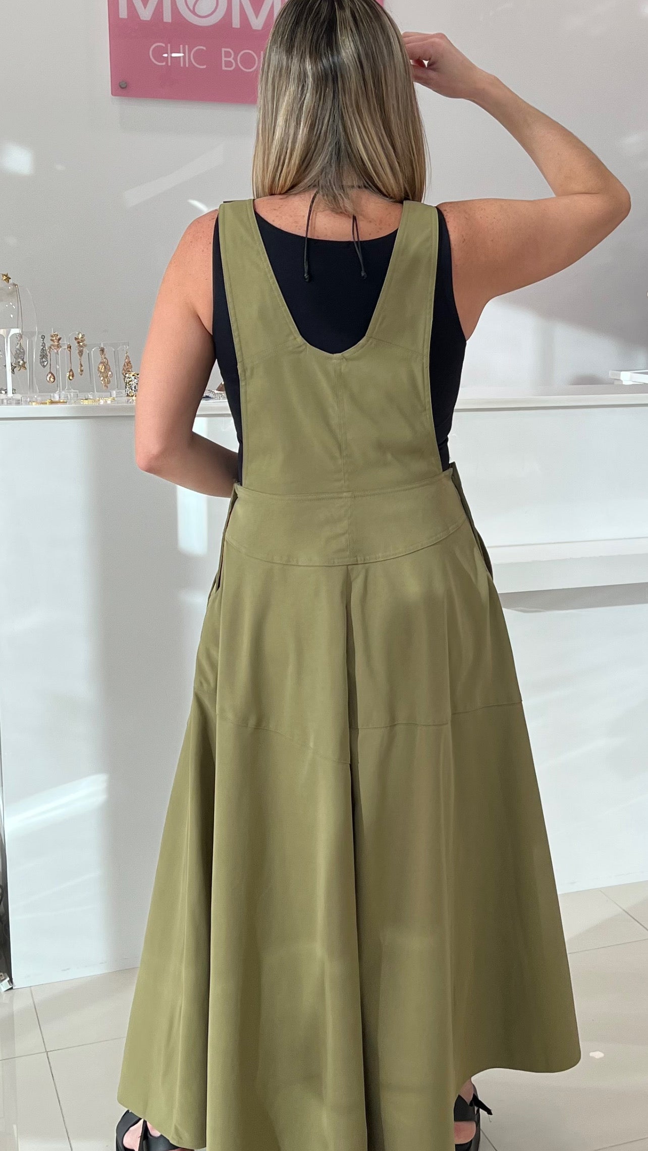 Overall Dress Olive