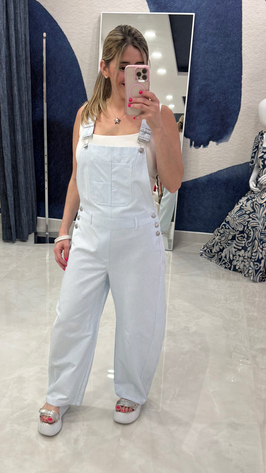 Overall Stipe Blue
