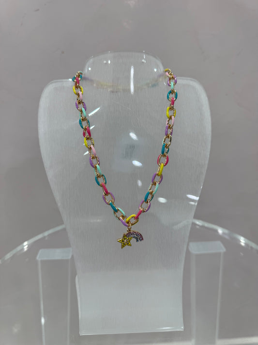 Girls Star Multi Chain Necklace