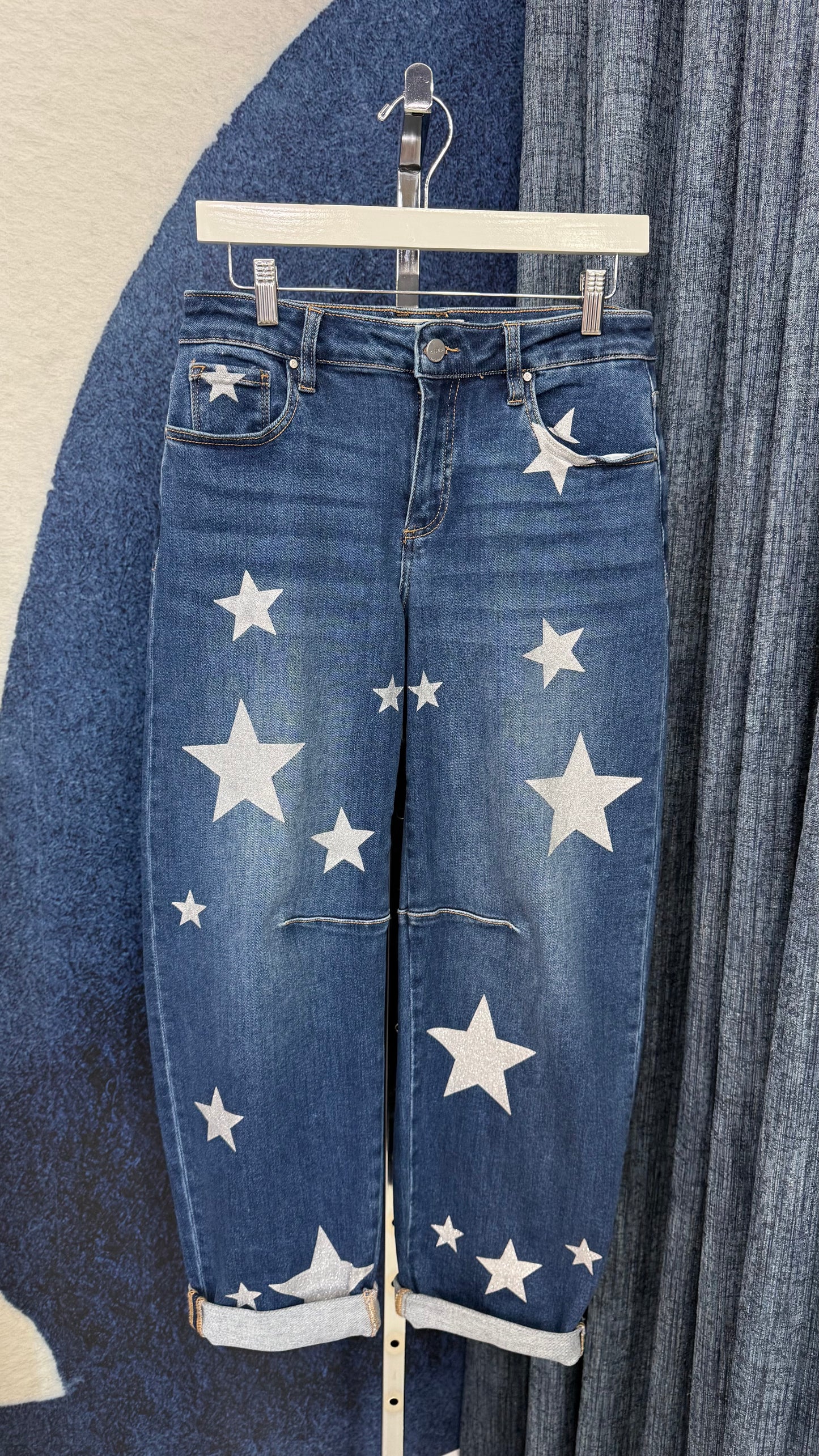 Sparkle Star Barrel Jean