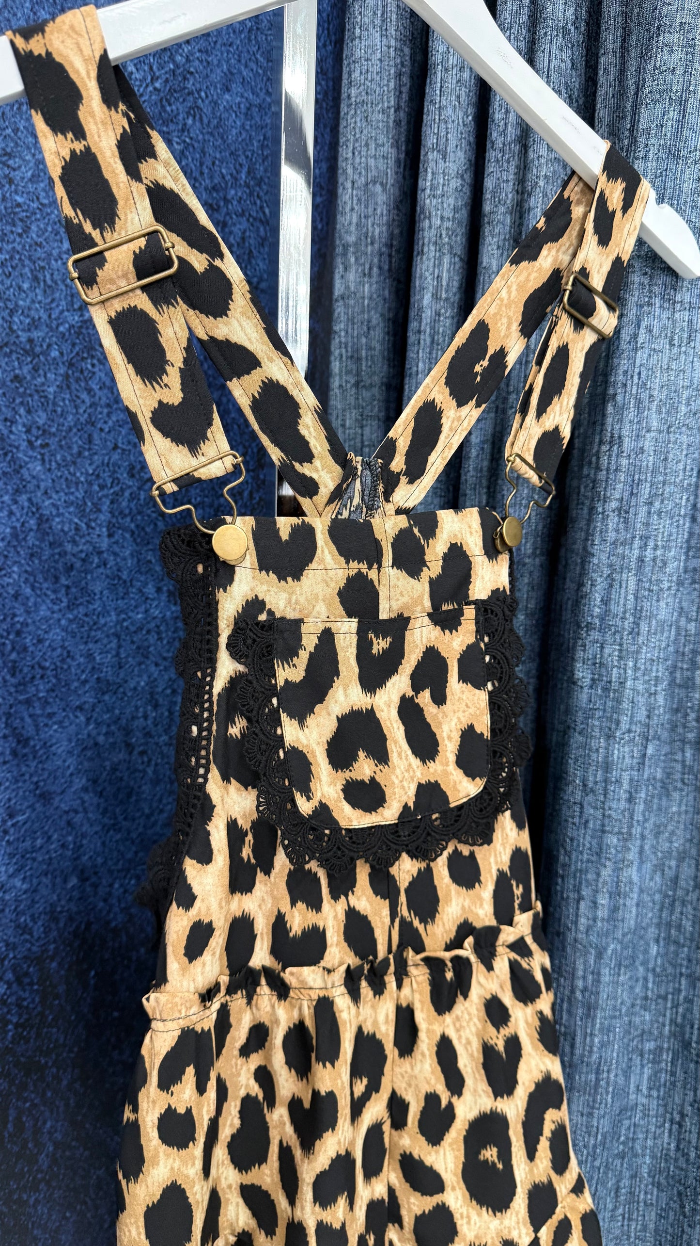 Short Overall With Lace / Leopard