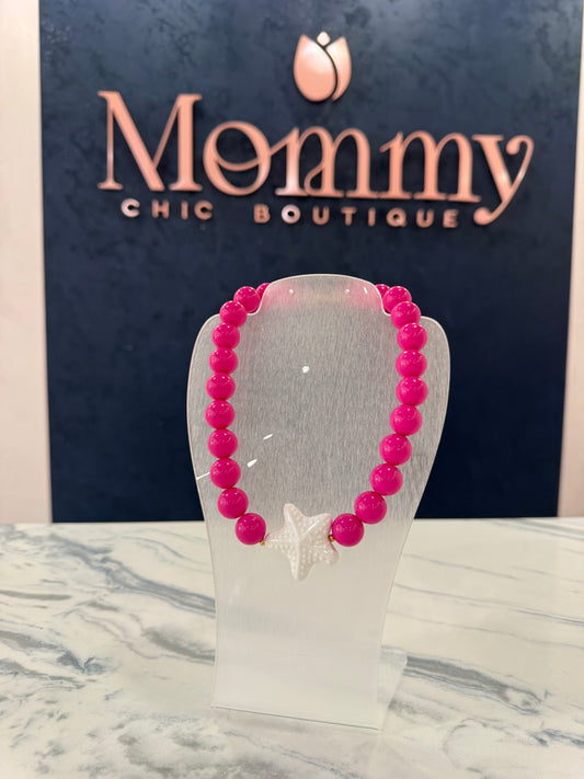 Starfish Bliss Necklace Pink