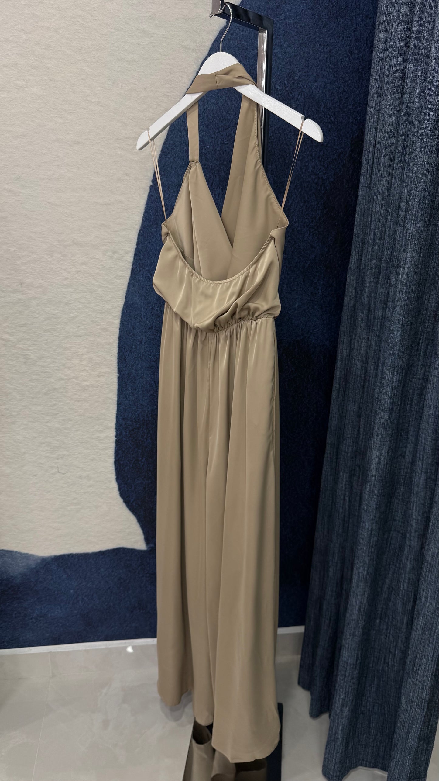 Stunning Wide Leg Jumpsuit Taupe