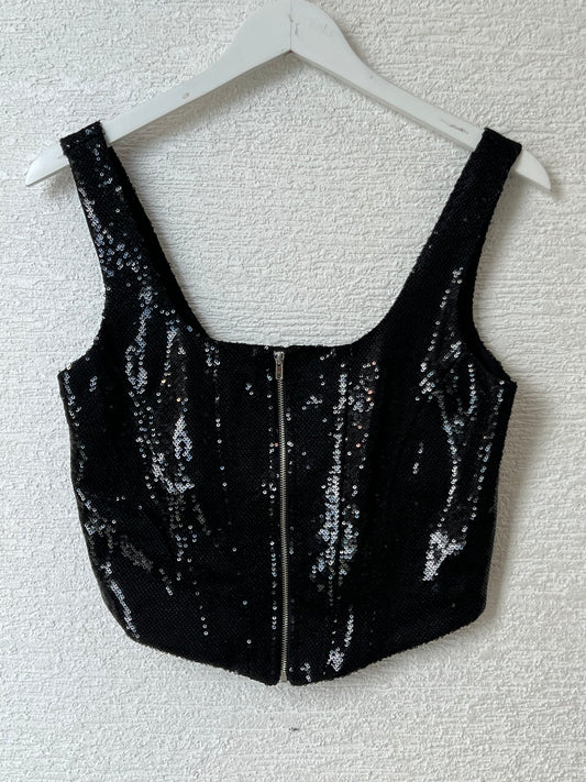 Sequins Corset Black