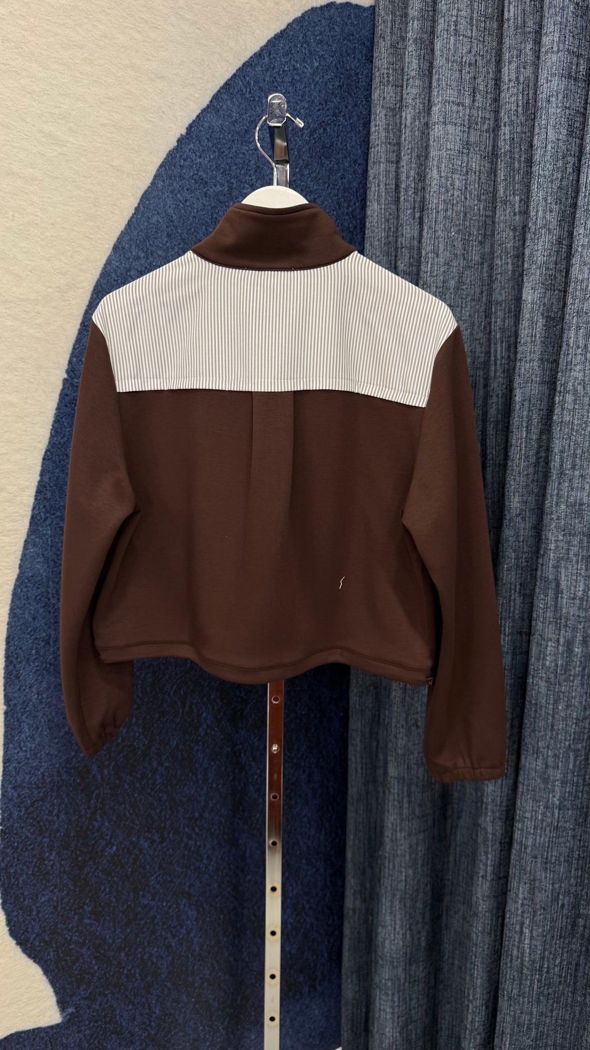 Cloud Contrast Zip Jacket & Pant Set Chocolate