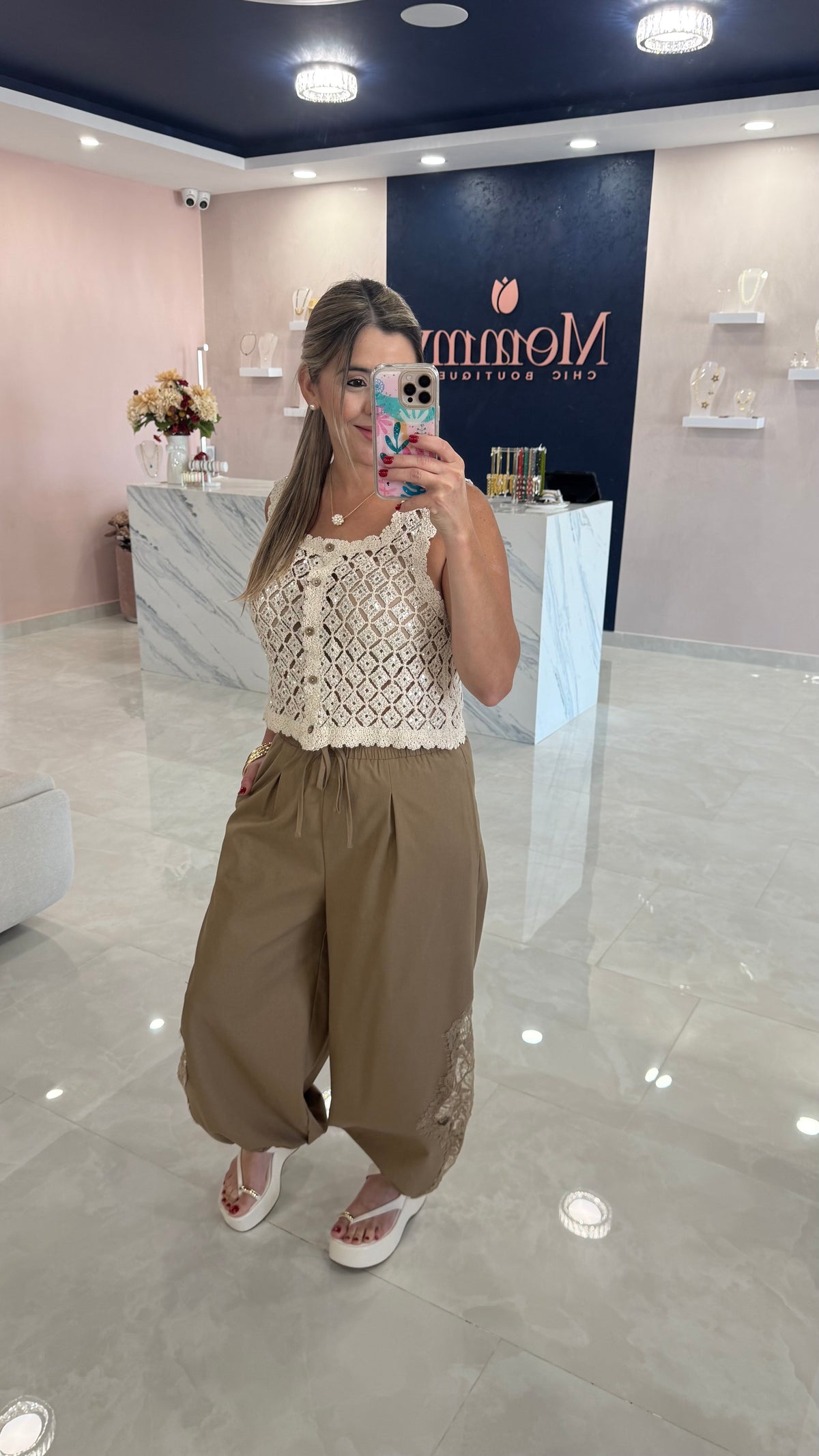 Lace Detail Balloon Pant
