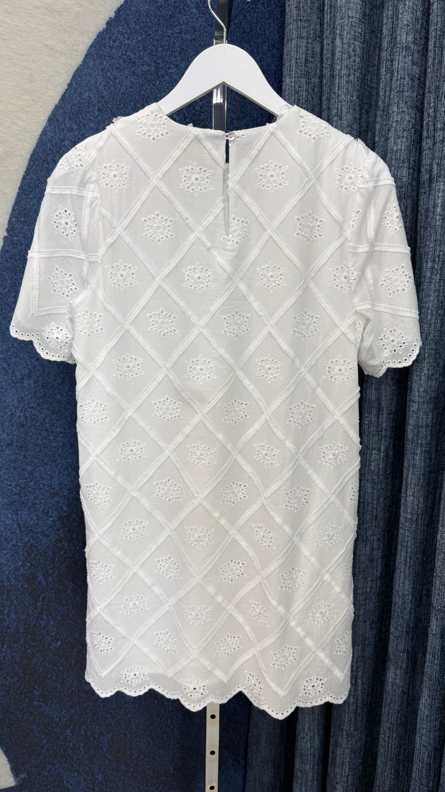 Embroidery Cotton Dress White