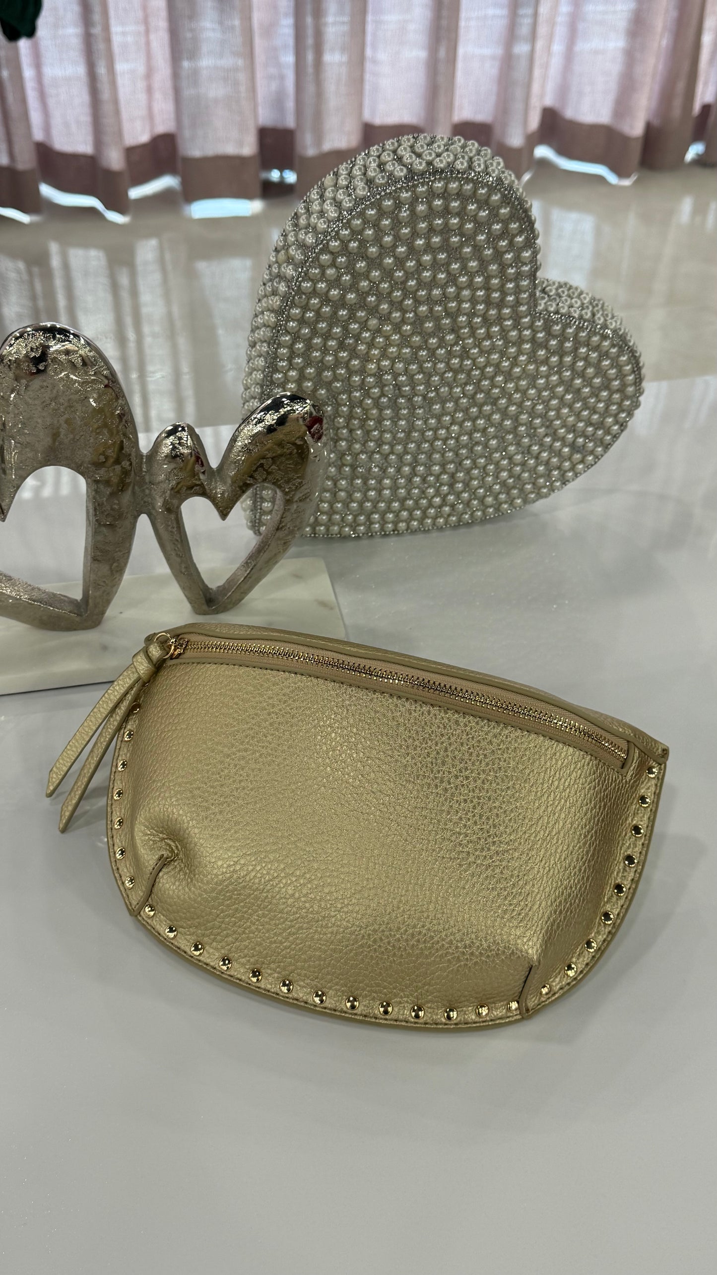 Pu Leather Cross Body Gold