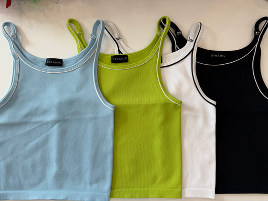 Contrast Top Tank - One Size