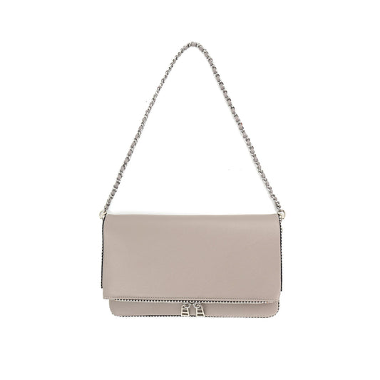 Silver Trim Pu Leather Clutch