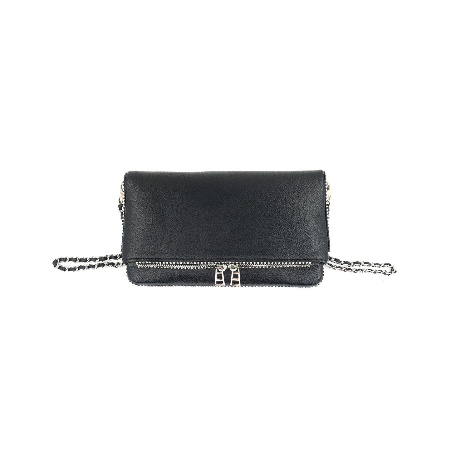 Silver Trim Pu Leather Clutch