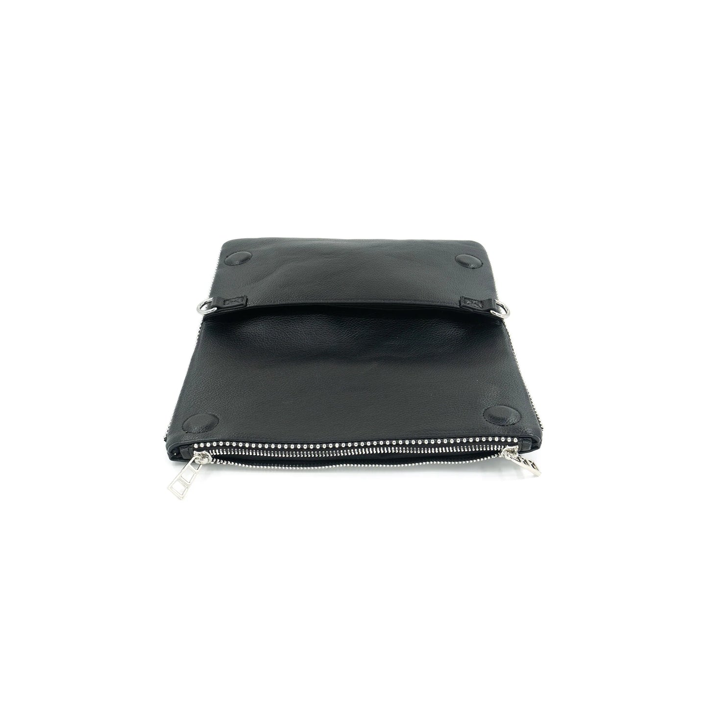 Silver Trim Pu Leather Clutch