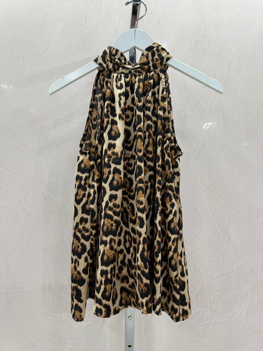 Halter Leopard Top
