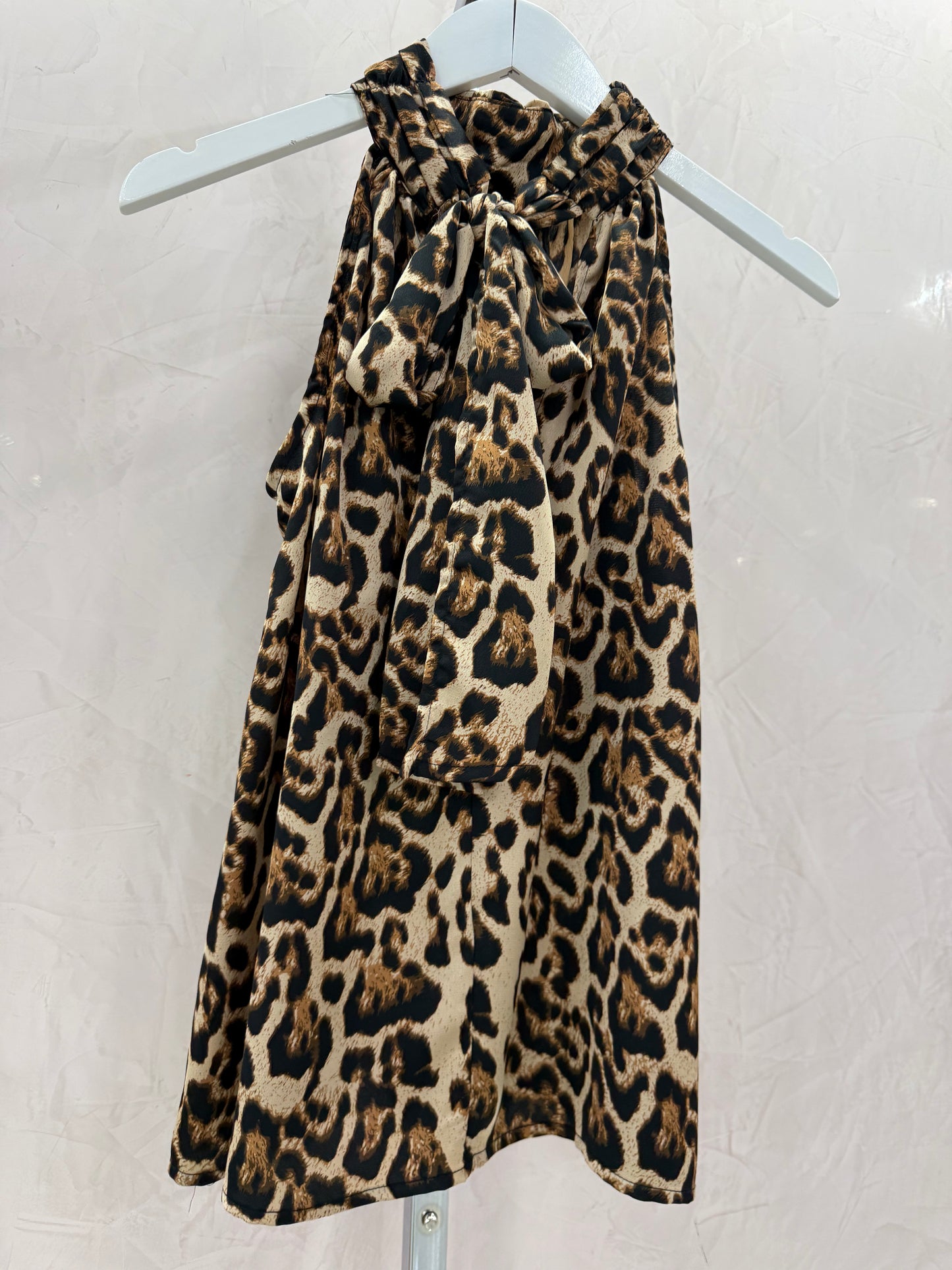 Halter Leopard Top