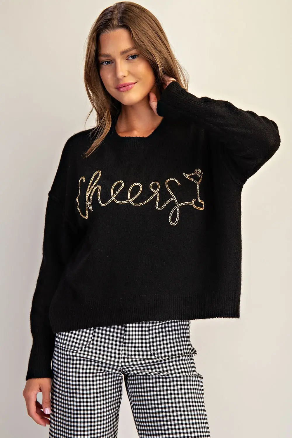 Beading Cheers Sweater Top