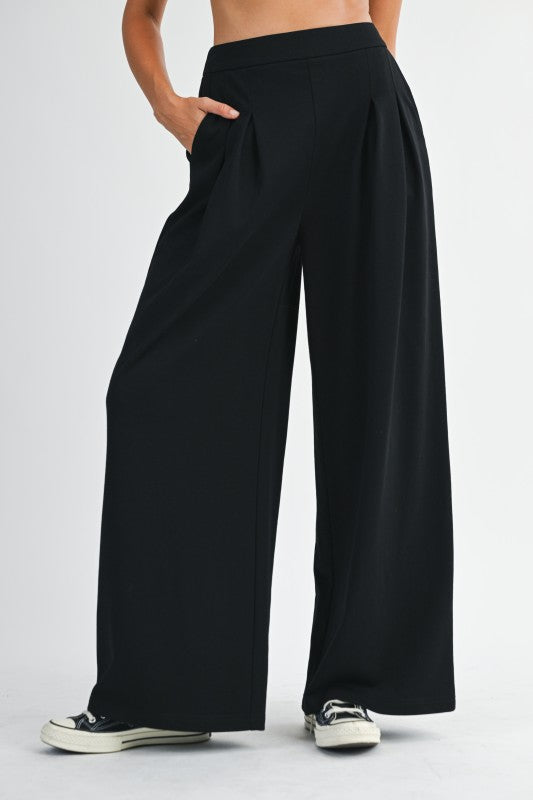 Pleated Sweatpants BLK