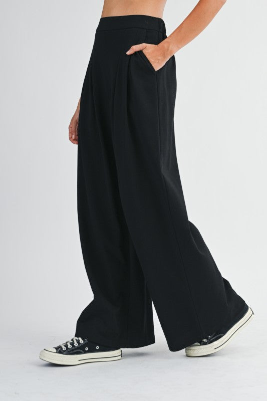 Pleated Sweatpants BLK