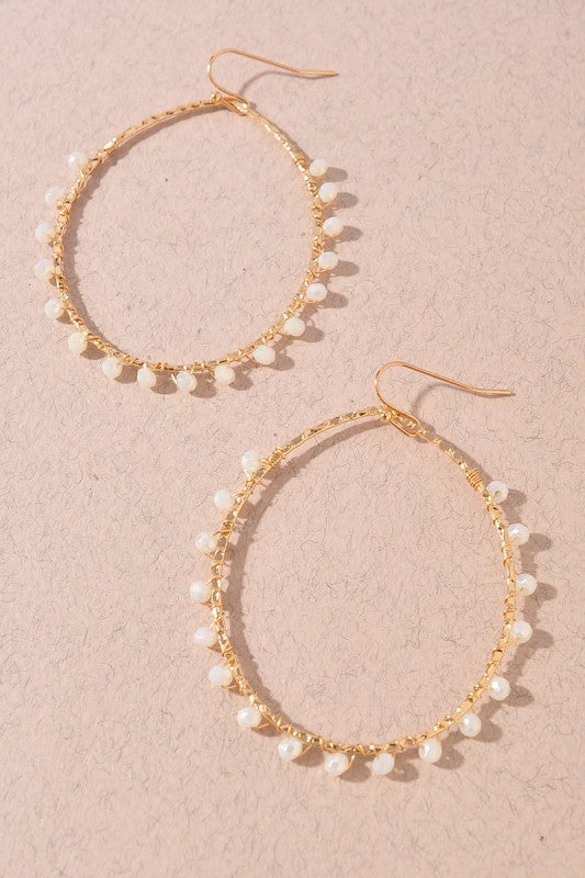 Bead Round Earrings