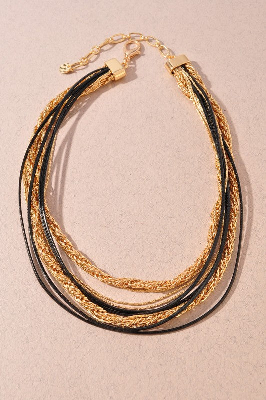 Textured Chain Mix Gld & BLk