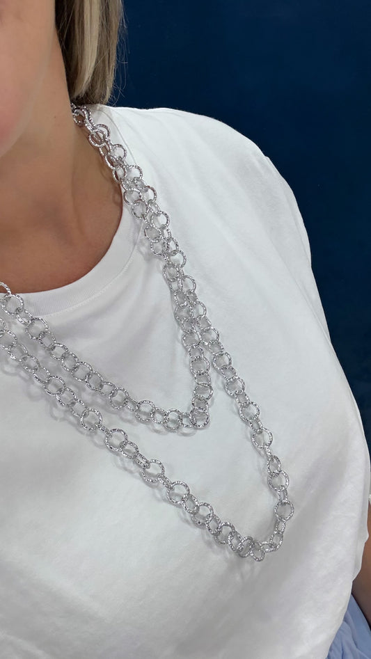 Layered Necklace Silver