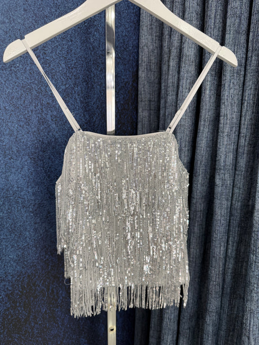 Fringes Silver Top