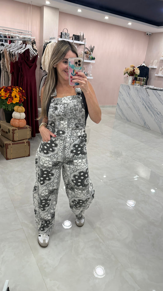 Printed Overall Black