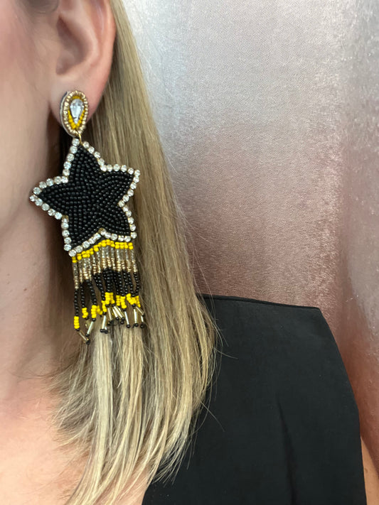 Beaded Star Earrings