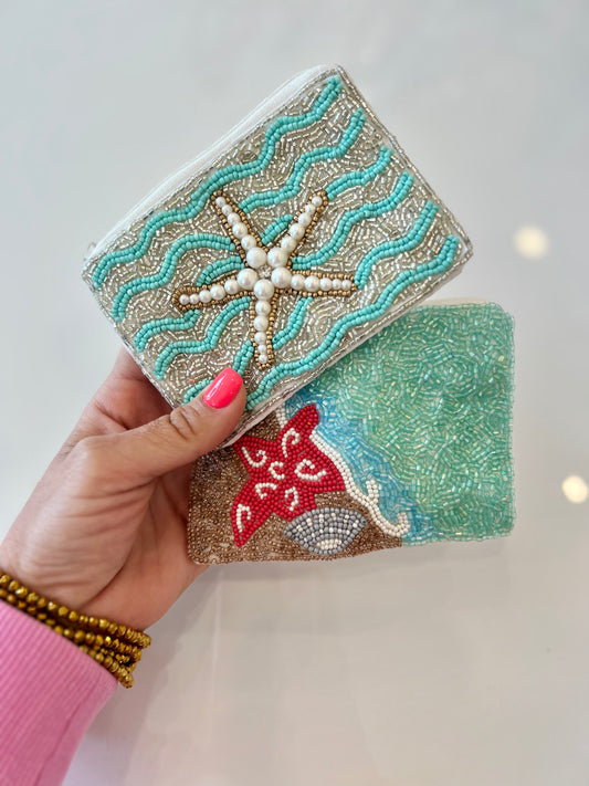 Mini Beaded Pouch Bag