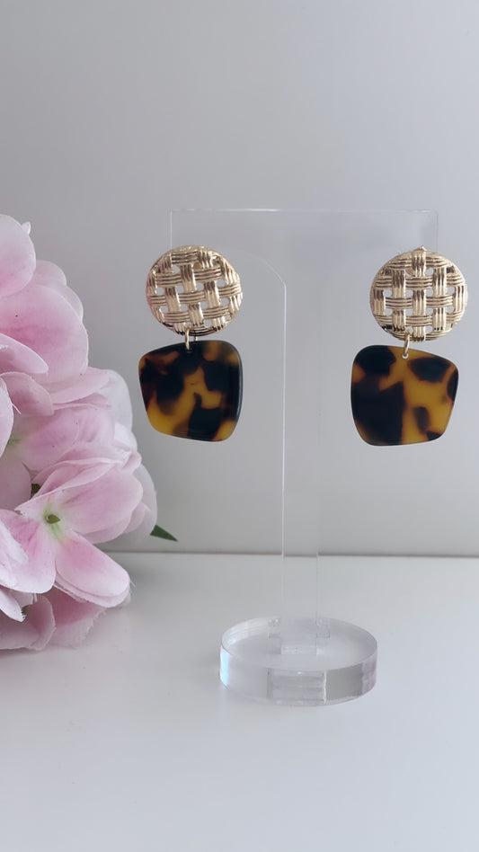 Animal print & Gold Earrings