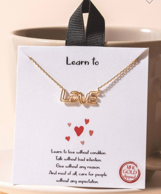 LOVE NECKLACE - 18K GOLD DIPPED