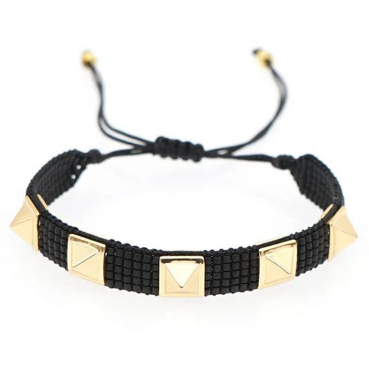 Gold Studded Beaded Bracelet